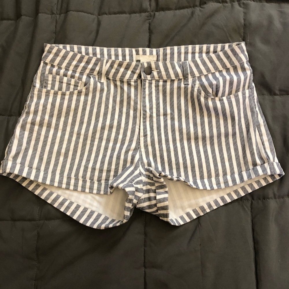 H&M striped denim shorts, 90’s inspired, 10